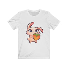 Load image into Gallery viewer, Rabbit Holding Strawberry - Unisex Short Sleeve Tee
