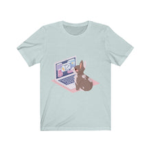 Load image into Gallery viewer, Business Bunny on Laptop - Unisex Short Sleeve Tee