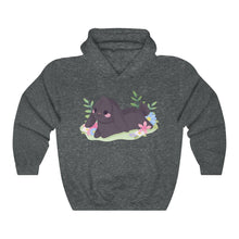 Load image into Gallery viewer, Rabbit Laying in Flowers - Unisex Heavy Hooded Sweatshirt
