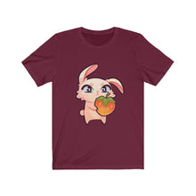Load image into Gallery viewer, Rabbit Holding Strawberry - Unisex Short Sleeve Tee