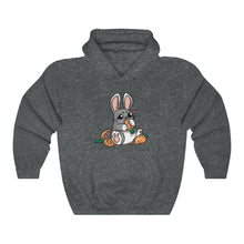 Load image into Gallery viewer, Carrot Chomping Rabbit - Unisex Heavy Hooded Sweatshirt