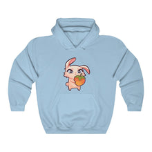 Load image into Gallery viewer, Rabbit Holding Strawberry - Unisex Heavy Hooded Sweatshirt
