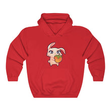 Load image into Gallery viewer, Rabbit Holding Strawberry - Unisex Heavy Hooded Sweatshirt