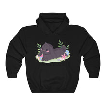 Load image into Gallery viewer, Rabbit Laying in Flowers - Unisex Heavy Hooded Sweatshirt