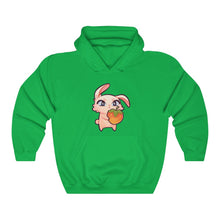 Load image into Gallery viewer, Rabbit Holding Strawberry - Unisex Heavy Hooded Sweatshirt