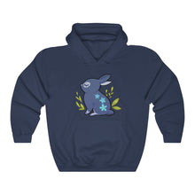 Load image into Gallery viewer, Flowered Rabbit - Unisex Heavy Hooded Sweatshirt
