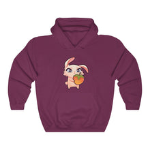 Load image into Gallery viewer, Rabbit Holding Strawberry - Unisex Heavy Hooded Sweatshirt