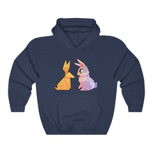 Load image into Gallery viewer, Origami Reflection Rabbit - Unisex Heavy Hooded Sweatshirt