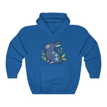 Load image into Gallery viewer, Flowered Rabbit - Unisex Heavy Hooded Sweatshirt