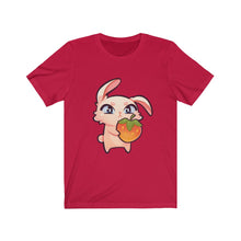 Load image into Gallery viewer, Rabbit Holding Strawberry - Unisex Short Sleeve Tee