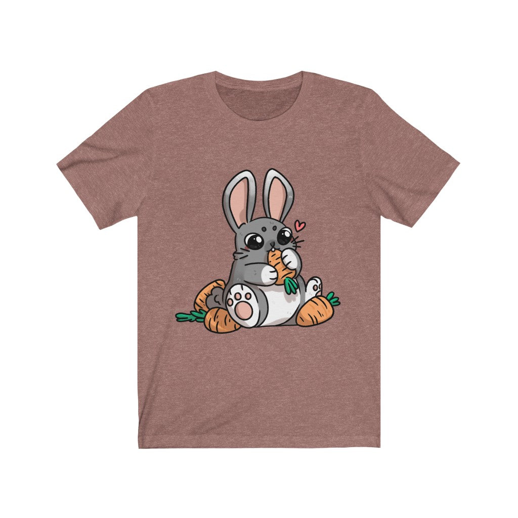 Carrot Chomping Rabbit - Unisex Short Sleeve Tee