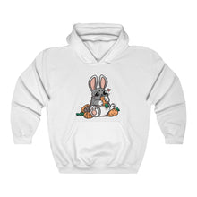 Load image into Gallery viewer, Carrot Chomping Rabbit - Unisex Heavy Hooded Sweatshirt
