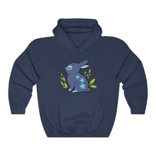 Load image into Gallery viewer, Flowered Rabbit - Unisex Heavy Hooded Sweatshirt
