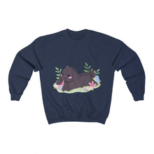 Load image into Gallery viewer, Rabbit Laying in Flowers - Unisex Heavy Sweatshirt
