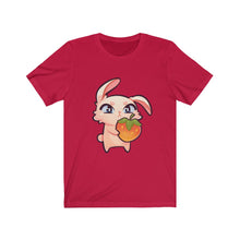 Load image into Gallery viewer, Rabbit Holding Strawberry - Unisex Short Sleeve Tee
